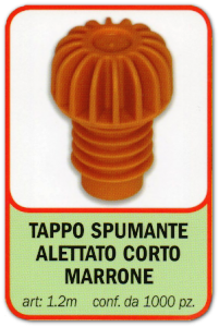 TAPPO SPUMANTE ALETTATO CORTO MARRONE