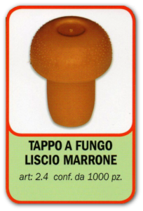 TAPPO A FUNGO LISCIO MARRONE