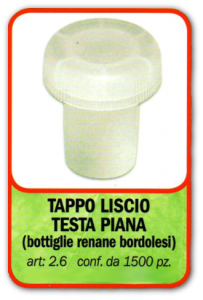 TAPPO LISCIO TESTA PIANA (bottiglie renane bordolesi)