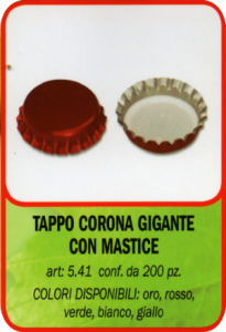 TAPPO CORONA GIGANTE CON MASTICE